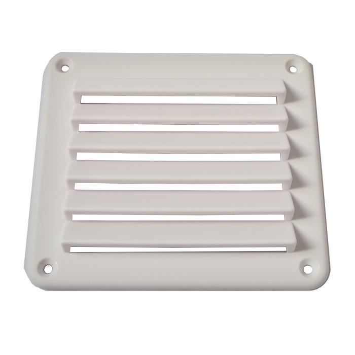 Grille D'aération Carrée 125 X 125 Mm En Plastique Noir - Marque FP INOX, Neuve, Fabriquée En France