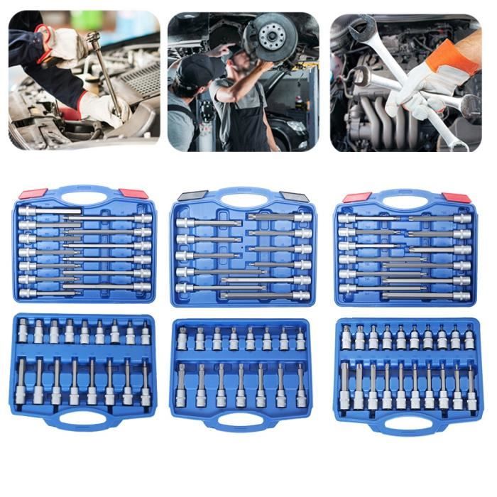 TECPO Jeu De Douilles Torx T20-T70 1/2