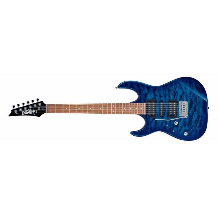 Ibanez GRX70QAL-TBB - Guitare électrique gaucher - Transparent blue burst