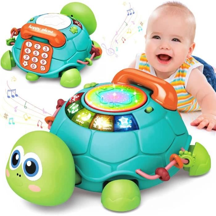 Cadeau éducatif précoce TV télécommande bébé jouet 6 mois et plus, jouets  éducatifs pour garçons de 1 à 2 ans jouets musicaux cadeaux jouets de téléph