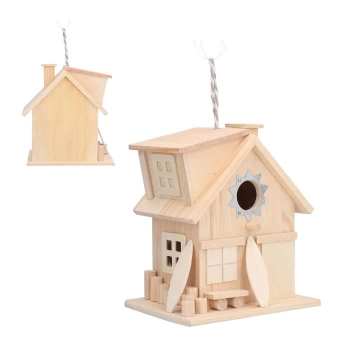 Deko-Shop-Hannusch V16 Nichoir à Oiseaux En Bardeaux De Bois