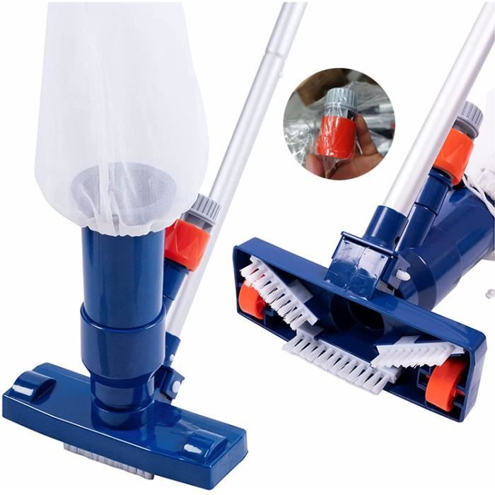Brosse Aspirateur Piscine - Poils Doux Haute Densité - Compatible Tuyaux 1.5" - Nettoyage Efficace
