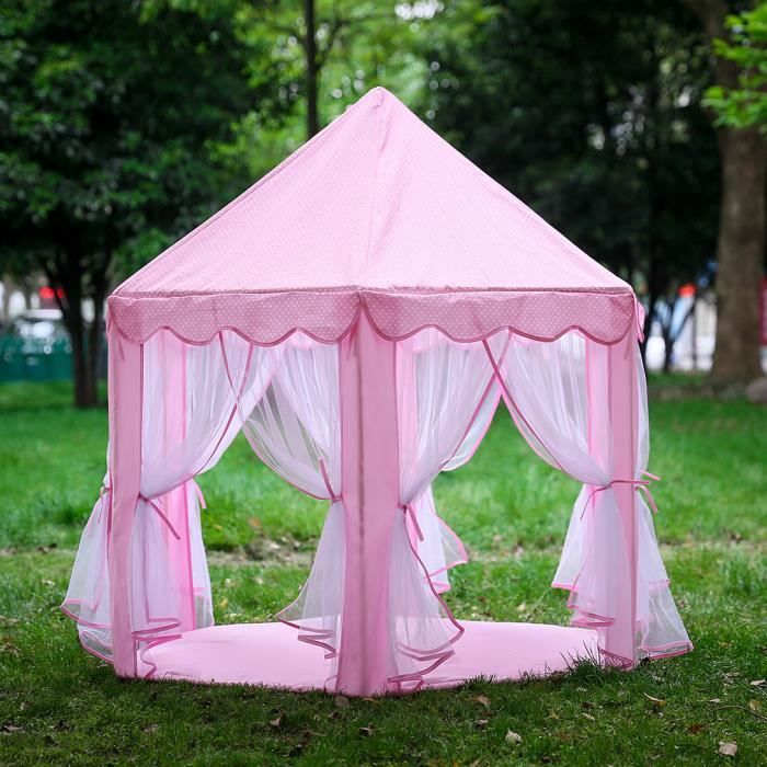 Tente Enfant Château Princesse - LESHP - Rose - 140