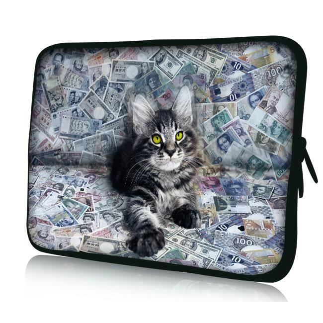 LUXBURG 10 pouces Housse Sacoche Pochette pour ordinateur portable Cash money cat Cdiscount Bagagerie Maroquinerie