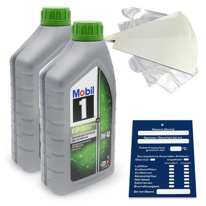2 Litre Mobil 1 Esp X3 0W40 0W-40 Huile dexos2 Porsche C40 VW 511.00 ...