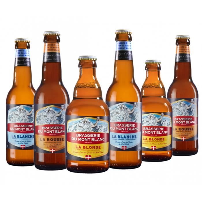 BOX BRASSERIE MONT BLANC 6*0.33L Brasserie MONT BLANC ; Type de Bière PILSNER ; Couleur