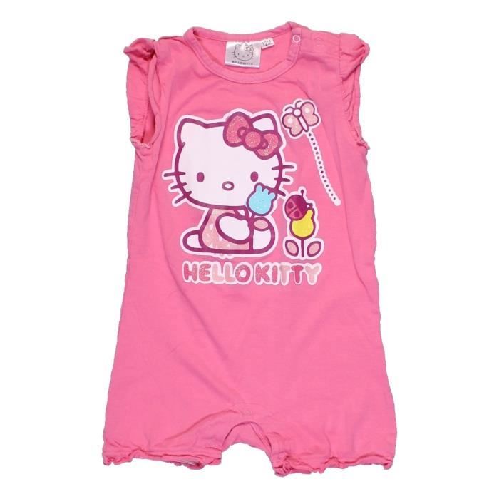 Combinaison Courte Bebe Fille Hello Kitty 12 Mois Rose Ete Vetement Bebe Rose Cdiscount Pret A Porter