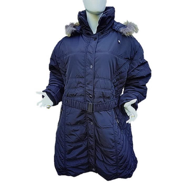 Manteau Doudoune MI Longue taille 4656 Femme grande taille Doudoune femme taille 46 Achat Vente pas cher