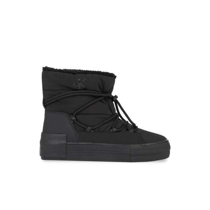 Boots fourrées Calvin klein Femme Noir Cdiscount Chaussures