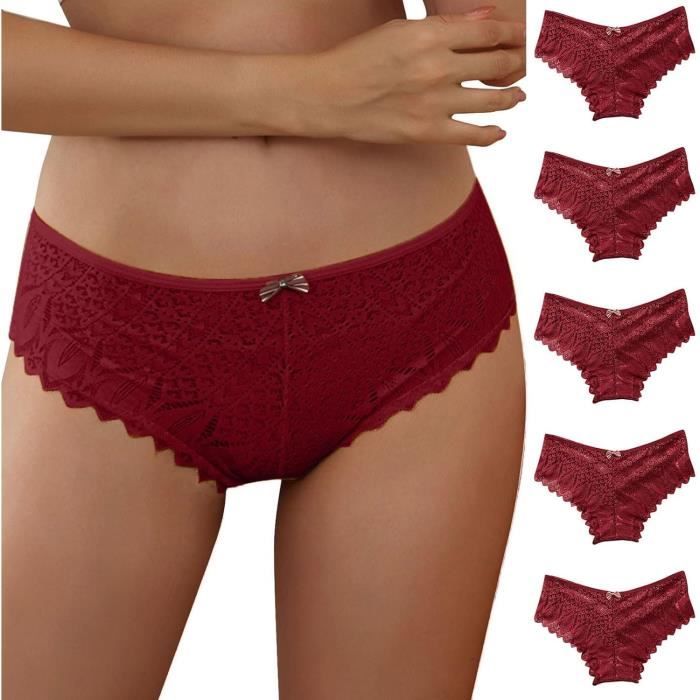 Culotte Femme Taille Haute Dentelle - Ventre Plat, Confortable Et Respirante - Invisible Sous Les Vêtements