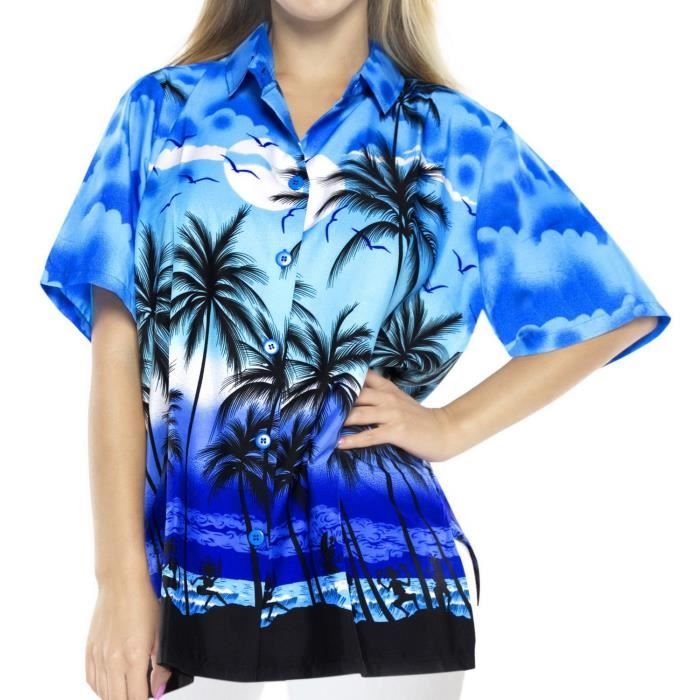 Chemise Hawaïenne Batik Bay - Taille XL - Soie De Rayon - Motif Palmiers - Manches Courtes - Occasion Excellent état