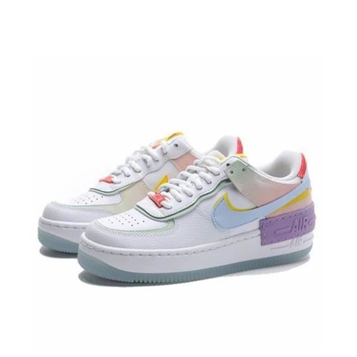 Air Force 1 Low Shadow Pastel Femme Baskets AF1 Air Force One Pas Cher  Blanche Blanc - Cdiscount Chaussures