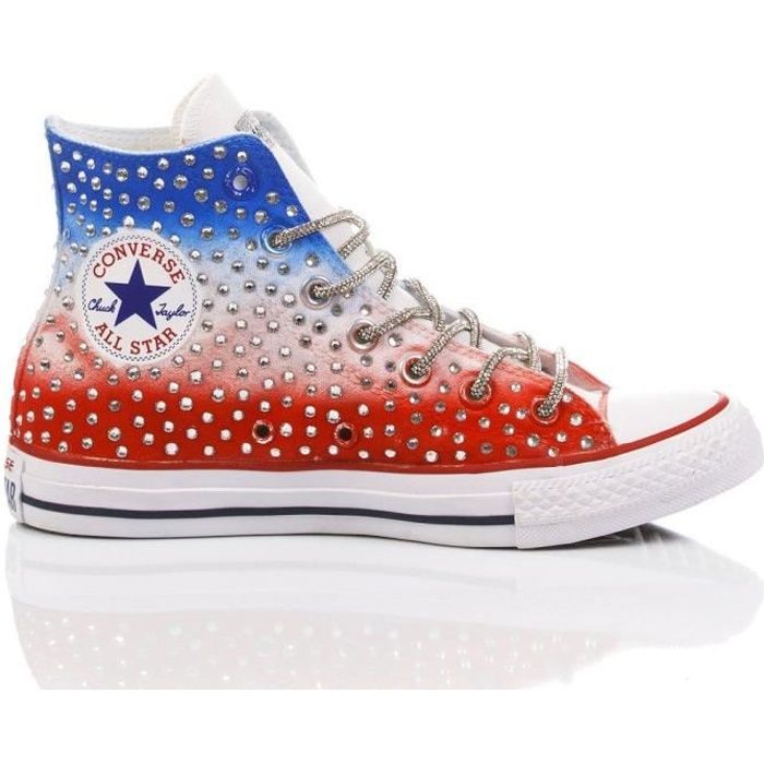 converse multicolore femme