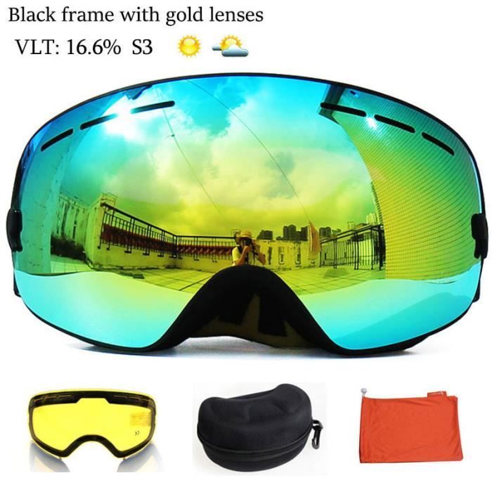 Lunettes De Ski Double Couche Anti-buée N3 Pro - Verre UV400 - Pour Snowboard, Motoneige - Homme