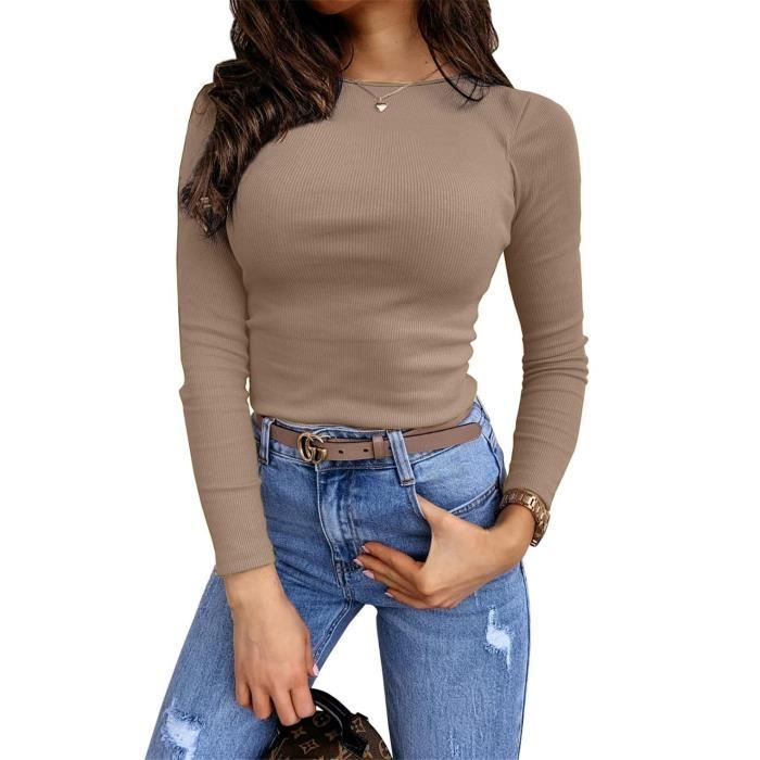 Haut Oversize / Tunique Ample Indigo à Manches Mi-longues Col Rond Et Joli Collier Effet Bohème