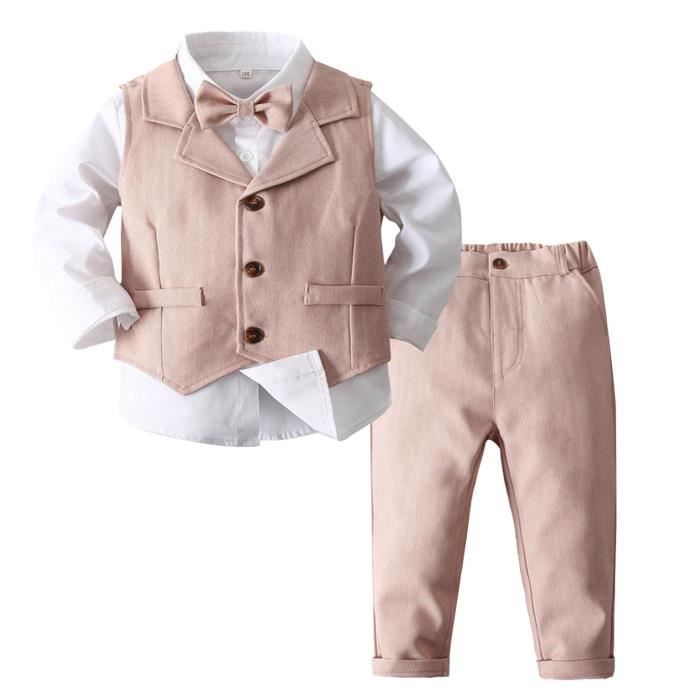 Ensemble Bébé Garçon Naissance Baptême Cérémonie Été DAY8 Vetement Bebe  Garçon Outfits Enfant Garçon Tenue Mariage Garcon Gentleman Costume Chemise