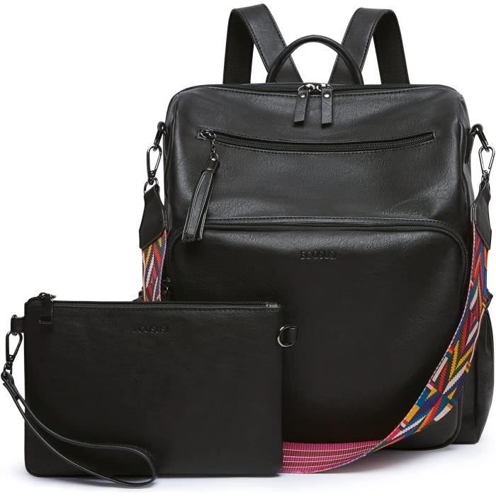 FOLOVEYA Sac à Dos Femme Elegant Chic Sac Bandoulière Sac à Main Antivol Imperméable Sac à