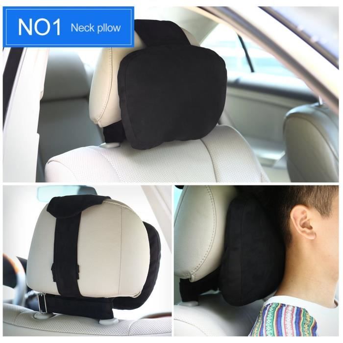 Voiture oreillers de cou appuie-tête coussin de siège ergonomique pour  repos siège voiture voyage - Cdiscount