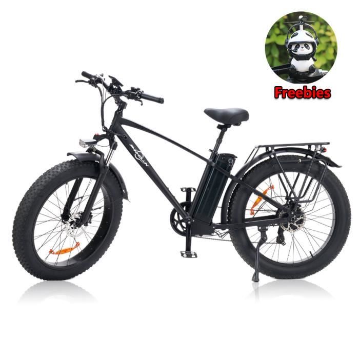 Velo electrique PHNHOLUN P26 Roue 26 Batterie amovible 48V 24AH Moteur 1500W Frein hydraulique Charge 150KG Cdiscount Sport