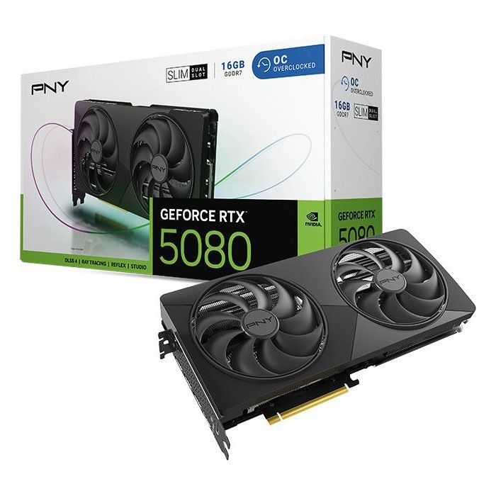 Carte Graphique PNY GeForce RTX 5080 SLIM OC – 16 Go GDDR7
