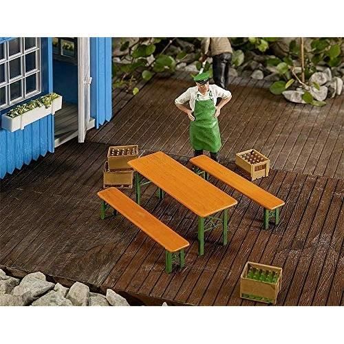 Noch 14848 - Lot De 4 Bancs + Accessoires Pour Modélisme Ferroviaire - Dès 14 Ans