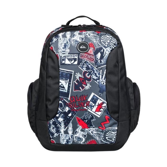 Quiksilver - Sac ?� dos 2 compartiments 30L Schoolie (eqybp03498) kzm6 taille 44 cm Noir 