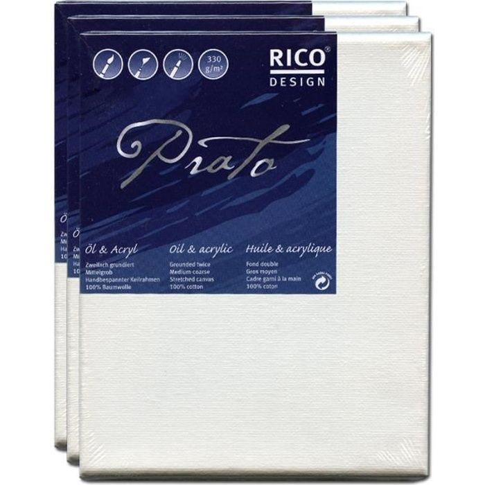 Châssis entoilé coton 20 x 20 cm 380 g/m²