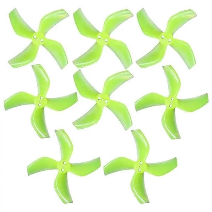Lot De 16 Hélices 2020 4 Pales ECSiNG - Arbre 1.5mm - Pour Drone Beta85X HD, Moteurs 1103/1105 - 8 Bleu, 8 Noir
