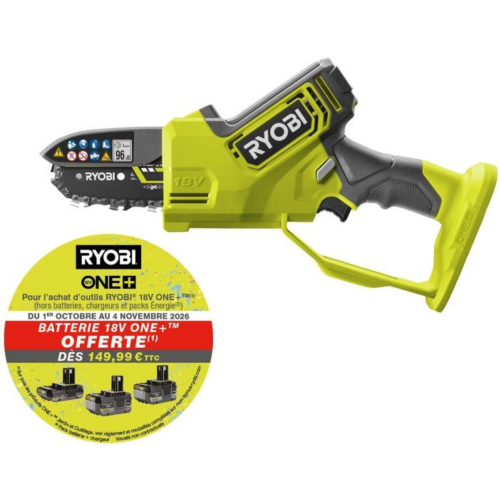 Chaîne De Rechange RYOBI RAC274 - 10 Cm, 24 Maillons - Pour Élagueur Sur Batterie RY18PSX10A