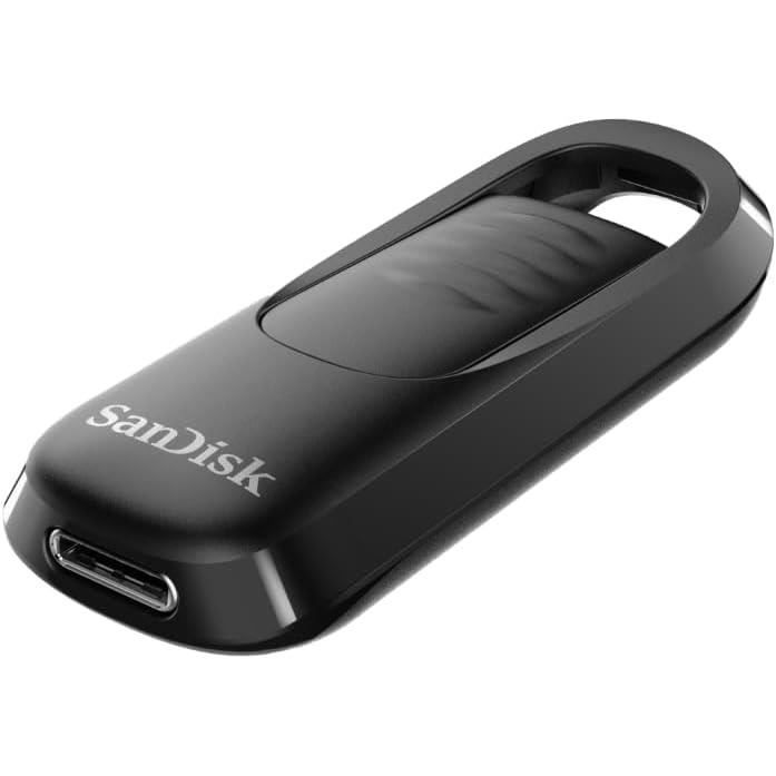 Clé USB - SANDISK - Ultra Slider - 256 Go - USB Type-C - jusqu'à 400 Mo/s - Noire