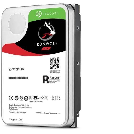 Disque dur interne Seagate IronWolf Pro ST8000NE001 - 8 To - SATA 6Gb/s - 7200 tr/min