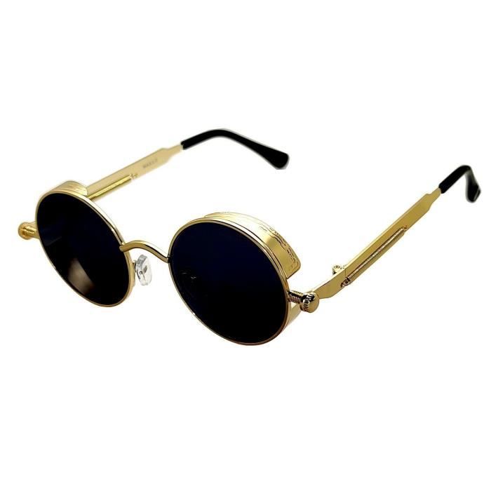 Lunette de soleil noir et doré cheap