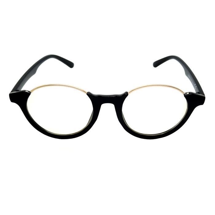 LUNETTES VUE CLUBMASTER MONTURE INVERSE RONDES ROND NOIR VERRES TRANSPARENTS Noir Achat Vente lunettes de vue LUNETTES VUE CLUBMASTER MON Mixte Noir Noir Cdiscoun