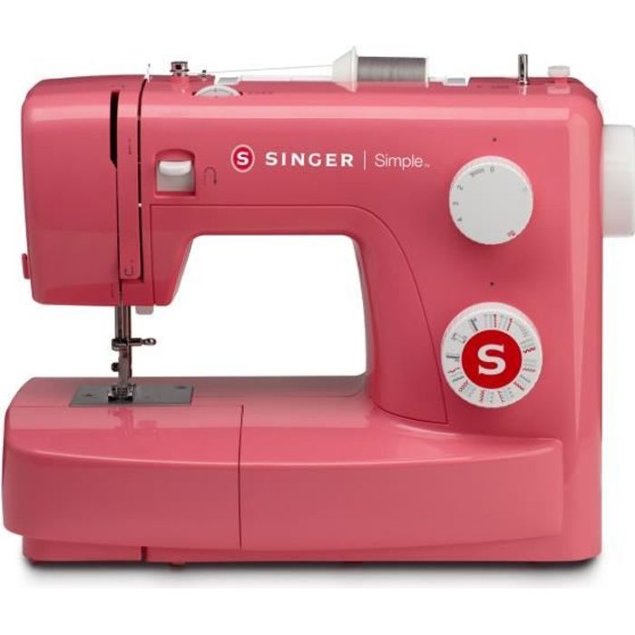 SINGER Machine à coudre SIMPLE 3223 - 70W - 23 points - Rouge - Cdiscount  Electroménager