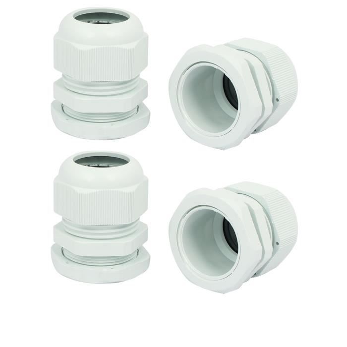 PG-29 blanc en plastique /étanche Connecteurs Cable Glands 10 Pcs