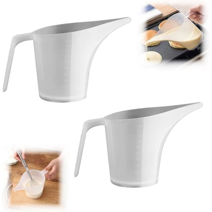 Gobelet Doseur En Silicone 1000 Ml - Graduations - Pour Résine Époxy, Cuisine, DIY - Transparent