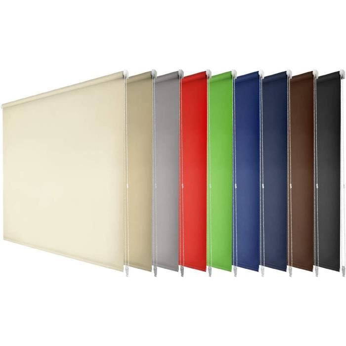 Casa Pura - Store Enrouleur Tamisant Sans Perçage 120x150cm - Rideau Thermique Occultant Pour Cuisine, Chambre, Salon - Rouge - 7