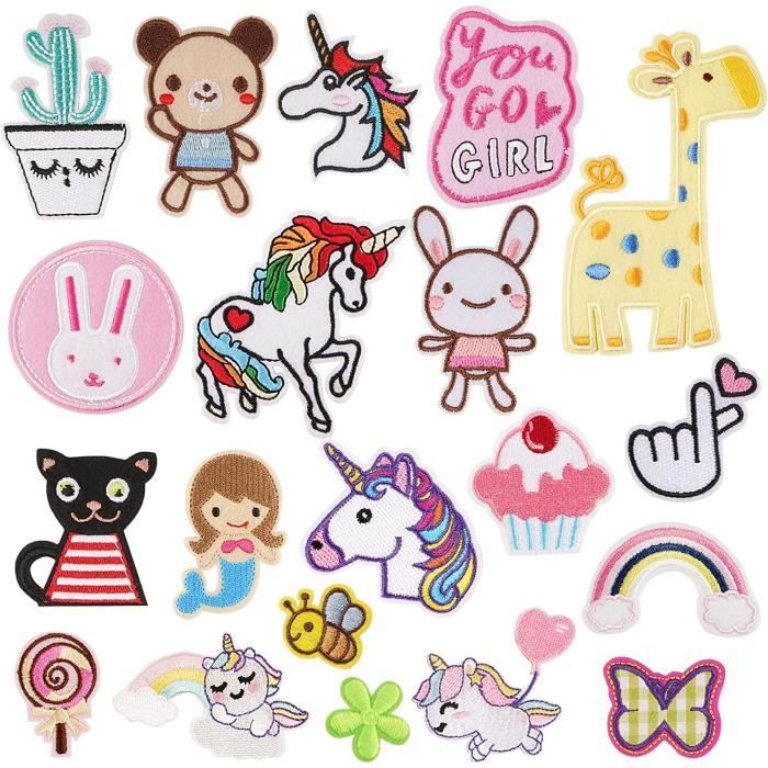 Lot De 17 Patchs Thermocollants Enfants/Adultes - Motifs Mignons Et Drôles Pour Vêtements
