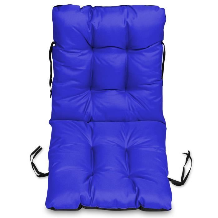 Sliveal Coussin Dossier Haut Pour Chaise Longue Et Fauteuil Jardin 120x50cm - Confort Premium