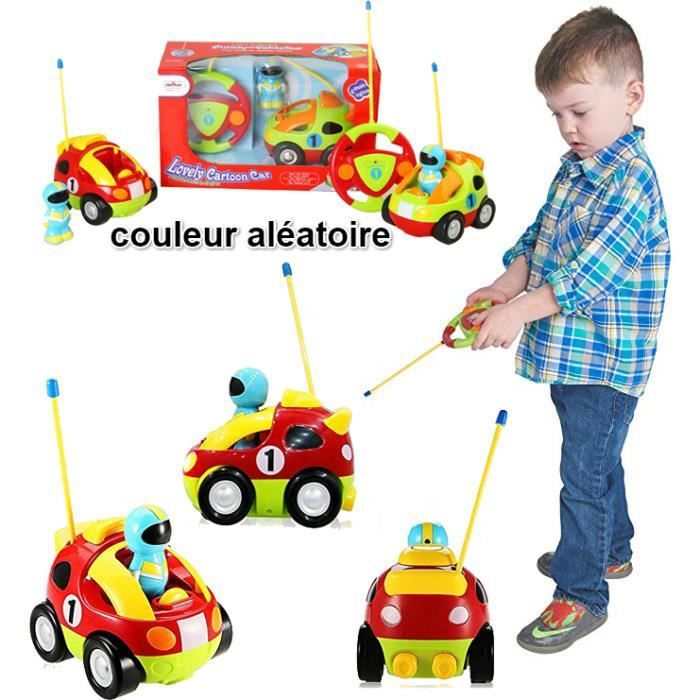 Voiture télécommandée pour garçons 3-5, Rc voiture pour tout-petit jouets  garçons, voiture jouet, jouets de voiture de course de dessin animé pour  enfants, voitures télécommandées pour bébé, tout-petits, childre