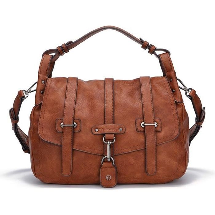 Tamaris Bernadette Satchel Bag Cognac 60101 Achat Vente