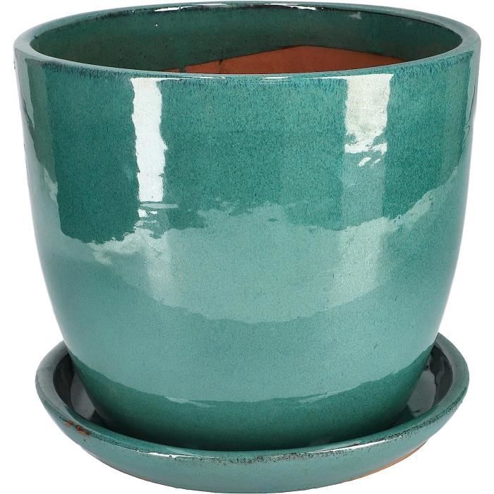 Grand Pot De Fleur En Céramique 40cm Avec Fontaine Lumineuse – Marguerite – Relax