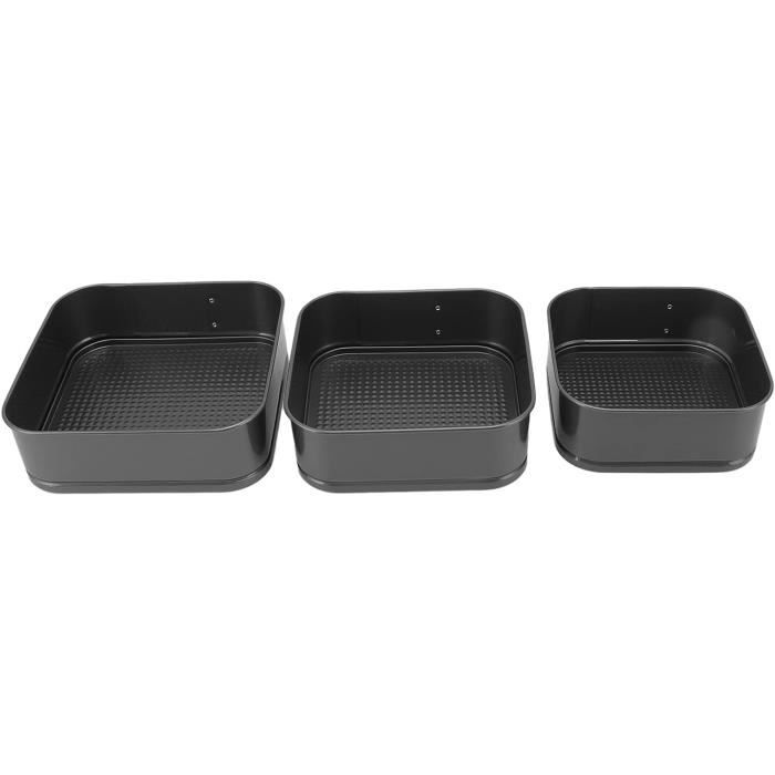 Lot De 3 Moules à Gâteau Ronds Avec Fond Amovible - Tailles 20, 22, 24 Cm - En Acier Antiadhésif Pour Cheesecake, Quiche...