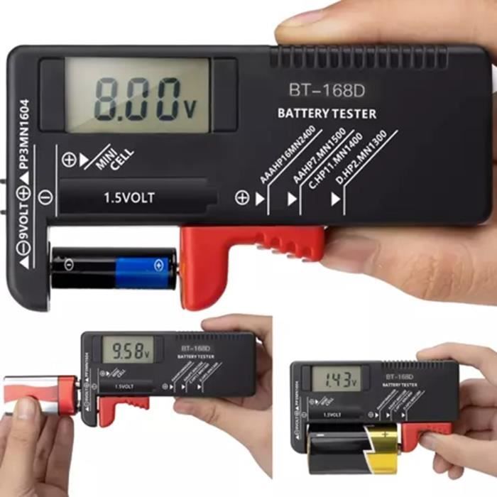 UlisemTester Digitale Per Batterie, Tester Universale Per Batterie Tester Per Batterie Per Batterie Aa Aaa C D Pp3 9 V 15 V A Bottone Funziona Senza Batteria 88849516 - Foto 2