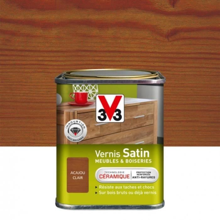 V33 Vernis pour bois extérieur V33 Haute protection chêne clair satiné 0.25 l