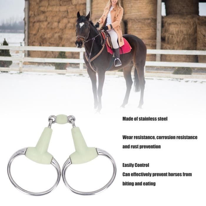 Mors De Filet Cheval Acier Inoxydable 125mm - Anneau Rouleau Mors Bouche