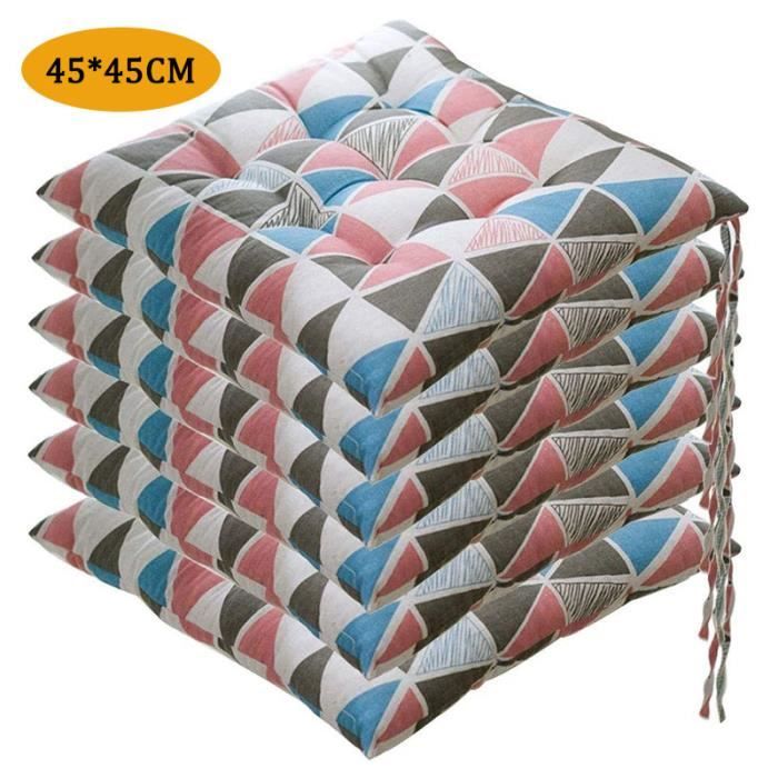 DOTBUY-SHOP Lot De 4 Galettes De Chaise Feuille De Bananier 40 Cm – Coussin De Siège Rembourré Confortable Pour Jardin, Yoga, Méditation Et Salle à Manger