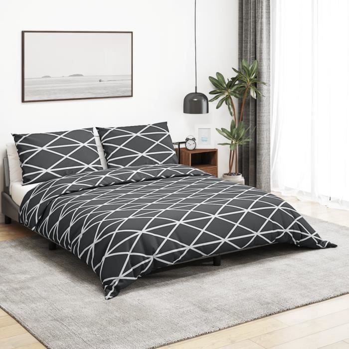 Parure De Lit Housse De Couette 100% Coton Microfibre - 160x220 Cm - 3 Pièces (Marque BuyBoxEU) - Neuf Avec étiquettes