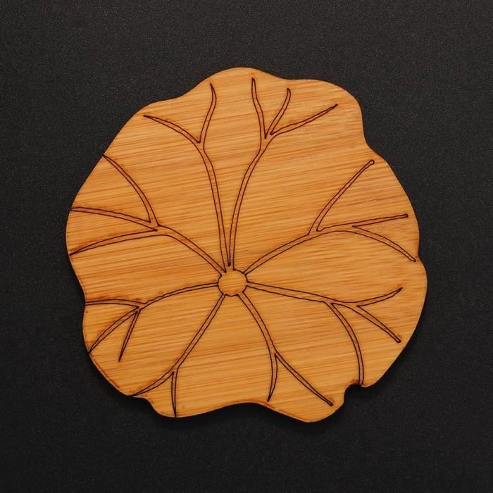 14 Dessous De Verre En Bambou En Forme De Fleur à Décorer Toi-Même – Idéal Pour La Déco Maison Et Les DIY Créatifs - 1