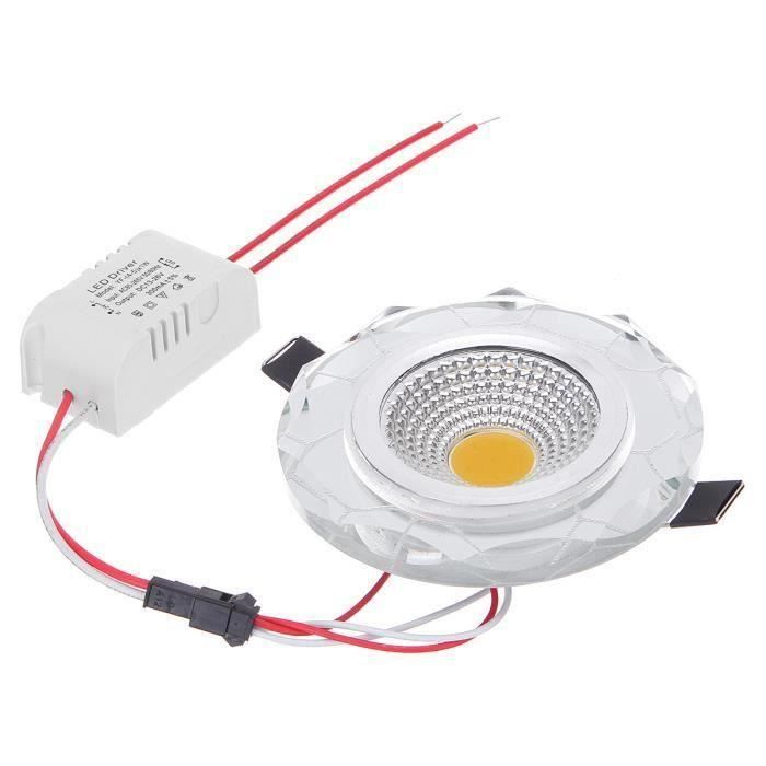 Plafonnier Cristal Rond Source Lumineuse LED 3 Ampoules 86265V